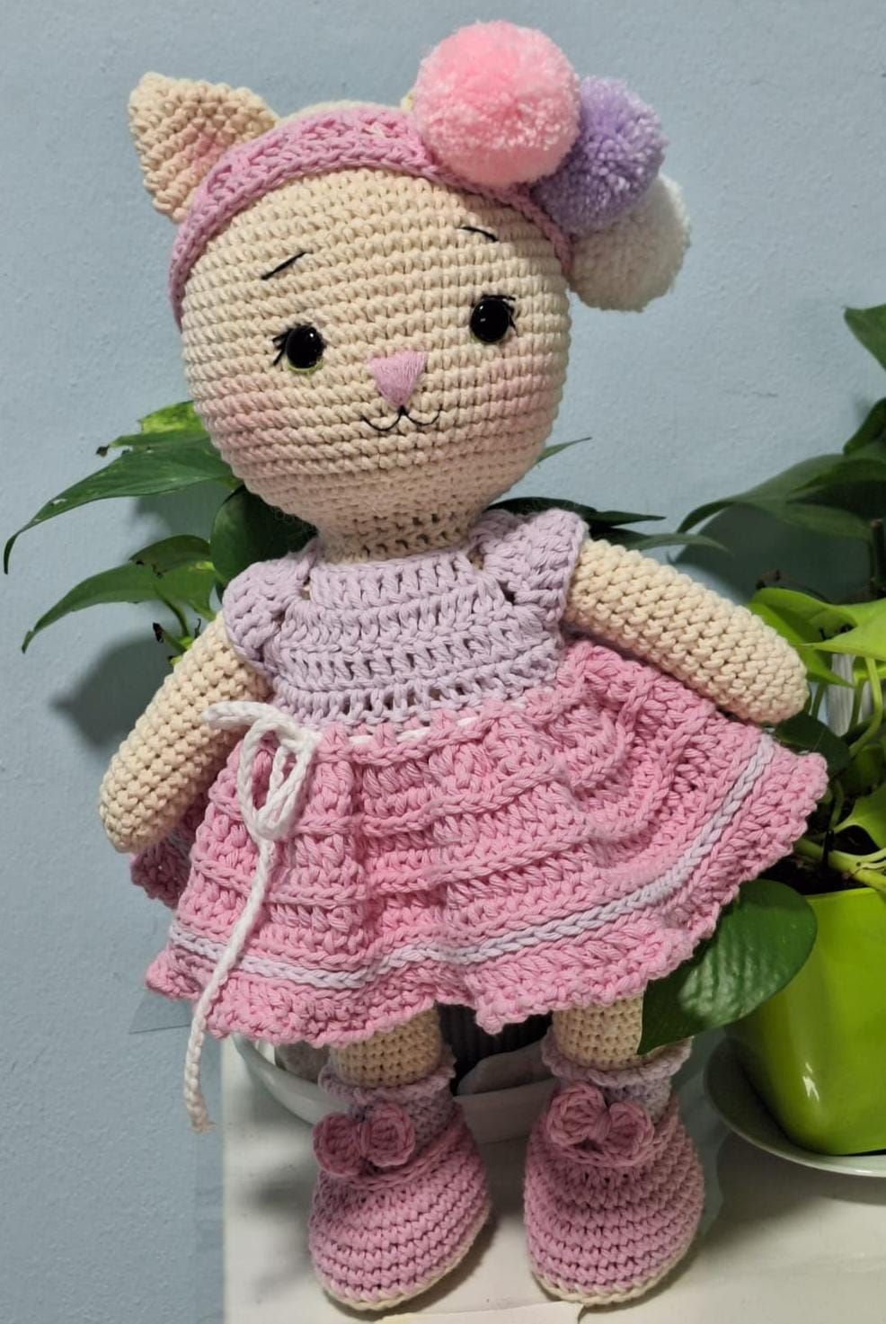 AMIGURUMI GATITA HILO HIPOLARGENICO (APTO PARA LAVARROPAS) – Pañalera Belyan